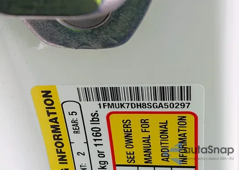 2025 Ford Explorer Active из США, поврежденный, VIN 1FMUK7DH8SGA50297